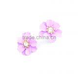 Sweetheart Big Faux Flower Earrings Anti Allergic Stud Earring For Women thumbnail-4