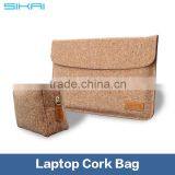 Sikai Patent Natural Oak Bark Water Proof Environmental Smooth Pouch Bag For Universal Laptop Tablet Cork Pouch Case Mouth Bag thumbnail-5