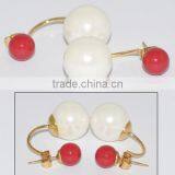 Fashion Stainless Steel Pearl Earring With Diamond Jewellery thumbnail-6