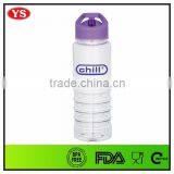 Hot Selling 750 ml Orange Plastic Food Grade Water Bottle With Straw thumbnail-2