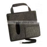 Simple White Felt Car Back Seat Beverage Book Toy Diaper Organizer, Car Bag Back Seat Storage Bag thumbnail-5