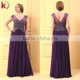 Graceful V Neck Beading Waist Belt Chiffon Bridesmaid Dress Patterns