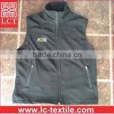 Wholesale Top Quality Gold Stitching Embroidery With Your Logo Anti-pilling Full Zipper Polar Fleece Vest for Men(LCTU0048) thumbnail-6