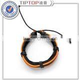 Unisex Mens Womens Multilayer Genuine Leather Metal Punk Casual Statement Knit Hand Made Wrist Bracelets Wristband Braided Rope thumbnail-2