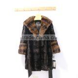 2016 New Factory Grey Natural Long Mink Fur Coat for Fashion Women thumbnail-1