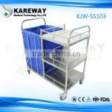 Kareway Stainless Steel Hospital Waste Cart With Wheels,hospital Cleaning Trolley thumbnail-4