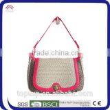 Crochet Straw Bag Beach Shoulder Bag thumbnail-6