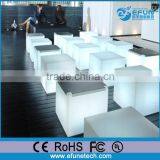 Decorative Rgb Color Glowing Party/cocktail Cube Seat and Table,led Cubes Ottoman