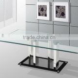 Modern Contemporary Clear Tempered Glass Coffee Table