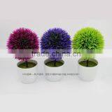 Artificial Ball Flower Tree Mini Bonsai Desktop Green Plant Home Decoration