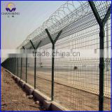 Dark Green 3 folds welded wire mesh fence for airport