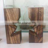 Holiday Decoration Vintage Stars Shape Wooden Carved Candle Holder thumbnail-3