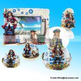 Pirate Resin Stone Finish Collection Including Picture/Photo Frame, Jewelry Box , Snow Globe, Magnet Bottle Opener and Shot Glas thumbnail-1
