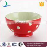 Home Goods White Dot Decal Custom Printed Ceramic Bowls for Sale thumbnail-2