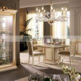 European Royal Classic Square Dining Table With Side Board and Display Cabinet/European Luxury Dining Room Furniture (MOQ=1 SET) thumbnail-1