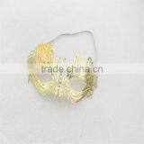 Masquerade Mask for Halloween Gold Metallic Mask With Diamond thumbnail-4