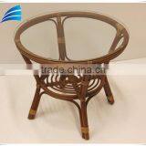 Modern Round Coffee Table With Glass thumbnail-2