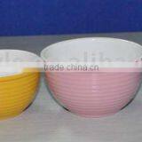 4pcs Stoneware With Solid Color Mixing Bowl Set thumbnail-1