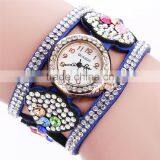 Charming Sexy Lady Decoration Watch Fashion Korean Velvet Heart-shaped Female Diamond Bracelet Wristwatch thumbnail-1
