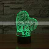 2016 Lovely Fashionable Popular Colorful Acrylic 3D Led Night Light for Girlfriend's Gift thumbnail-3