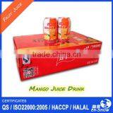 HALAL Aluminum Can(tinned) Mango Juice Drink With Fiber Pulp thumbnail-3