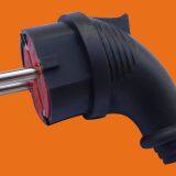 Промышленный резиновый вилок 16А немецкий вилок Шуко черный электрический вилок (p6052) thumbnail-2