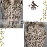 Ladies Printing Fur Fashion Vest With Hood thumbnail-1