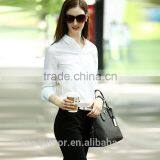 Latest Design Long Sleeve Office Lady White Dress Shirt thumbnail-1
