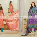 Designer Cotton Satin Printed Suits thumbnail-1