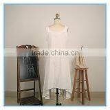 Summer Women Elegant Sleeveless Linen Cotton Asymmetrical Beach Dress thumbnail-2