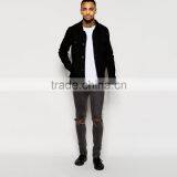 High Quality Two Pocket Denim Wholesale Custom Black Jacket thumbnail-4