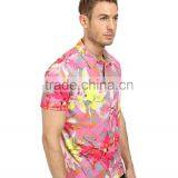 Latest Design Sublimated Full Summer Flower Printed Polo Shirt 100% Polyester Polo Shirt thumbnail-4