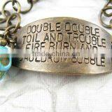 Halloween Bracelet With Customer Logo Charm, Skull Charm Halloween Bracelet thumbnail-1