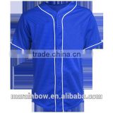 Custom Stripe Baseball Jersey Blank Wholesale Sportswear Mesh 100% Polyester Baseball Jersey with Contrast Piping