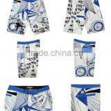 Blue and White Line Design Men Board Shorts thumbnail-6