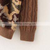 Army Green Round Neck Boys Combat Pullover Sweater thumbnail-6