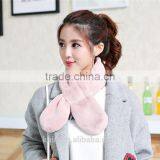 New Winter Fashion Women Scarf Faux Rabbit Fur Plush Warm Scarf Lady Solid Color Scarves thumbnail-2