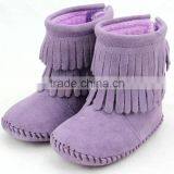 Baby Suede Leather New Style Girls Ballet Shoes Unique Boys Shoes thumbnail-3