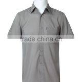Juqian Custom High Quality Mens Plain Pure Soft Textile Cotton Colors Short Sleeve Work Shirt