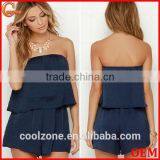 Strapless Flattering Adult Women Rompers and Jumpsuits With Tier thumbnail-1