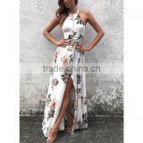 2017 New Side Slit Dress Summer Beach Fashion Chiffon Women Long Dress thumbnail-1