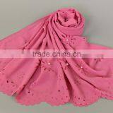Pearl Chiffon Scarf New Bubble Towel Muslim Pearl Cut Flower Scarf Popular Scarf Selling thumbnail-3