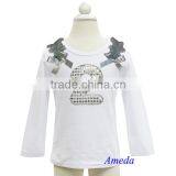 Girls Bling Silver 1st - 6th Birthday White Long Sleeves Tee thumbnail-2