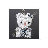 Mixed Crystal Beaded Kitty Cat Charms thumbnail-3
