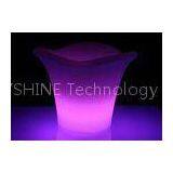 Portable Purple Brightness LED Ice Bucket Plastic Holder Illuminated Wine Pails