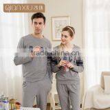 2017 Best Qianxiu Wholesale Lightweight Long Sleeved Elegant Gray Knit Cotton Mens Sleep Shirt thumbnail-5