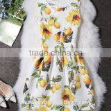 Girl Casual Flower Printed Princess Holiday Dress/ Girl Sleeveless Knee Length Printed Dress/new Design Girl Printed Dress thumbnail-5