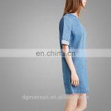 Fashion Style Denim Shift Dress Cowboy Women Tops 2016 thumbnail-3