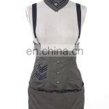 Military Uniform High Waist Dress-skirt With a Choker thumbnail-1