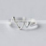 S925silver Ring Love Electrocardiogram Unique Waves Dajustable Ring thumbnail-1